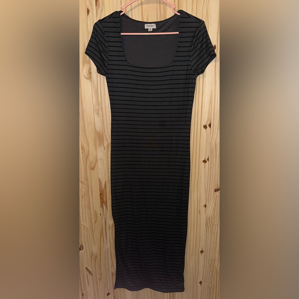 Black Striped Women's Dress